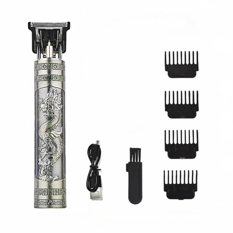 T9 Dragon Carved Hair Clipper – 0mm Precision