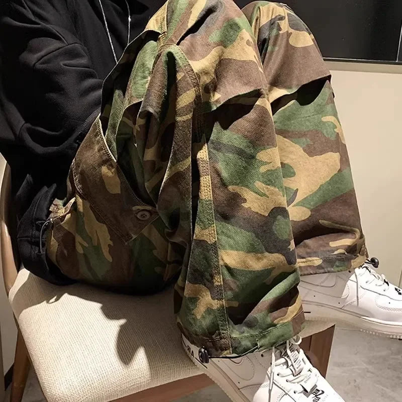 Trendy Vintage Camouflage Cargo Pants