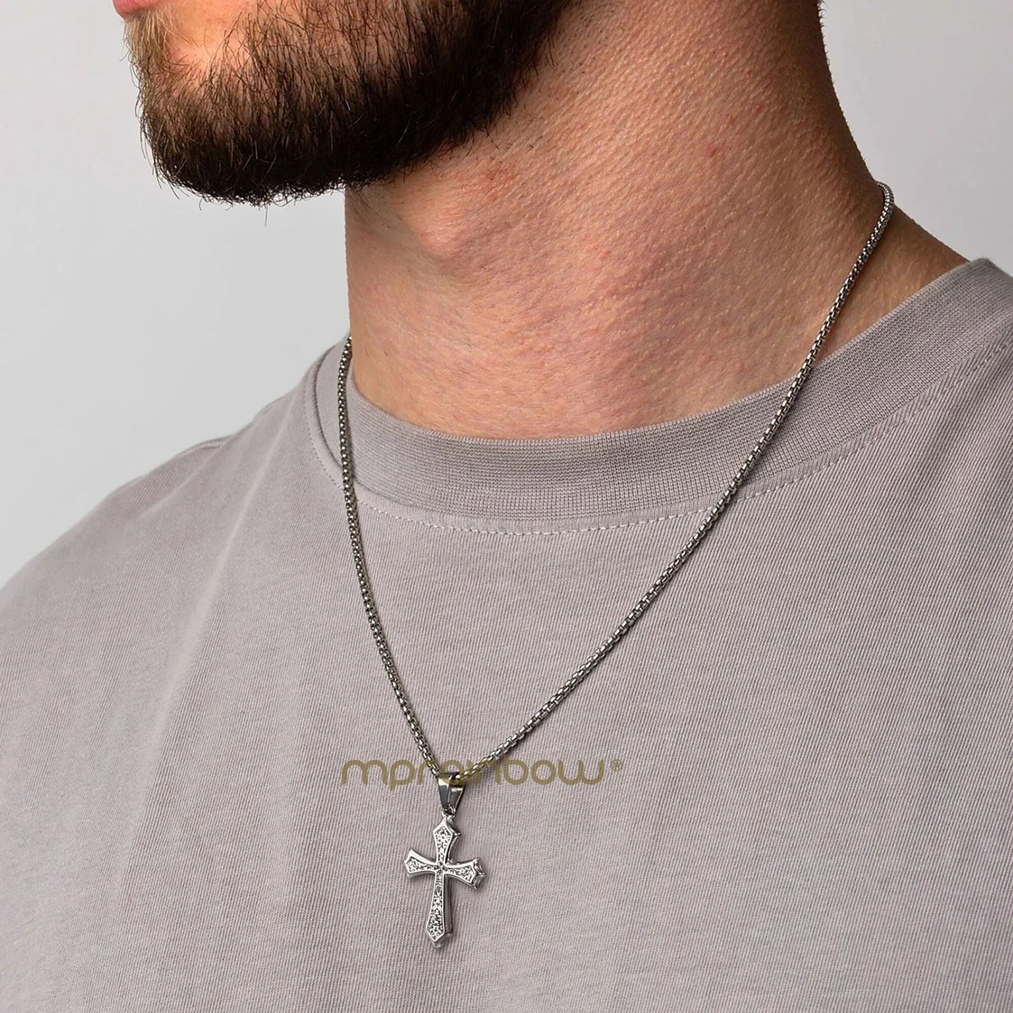 Cross Pendant Necklace for Men Boys,50/55/60cm