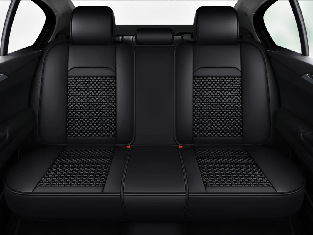 Luxury PU Leather & Ice Silk Car Seat Covers
