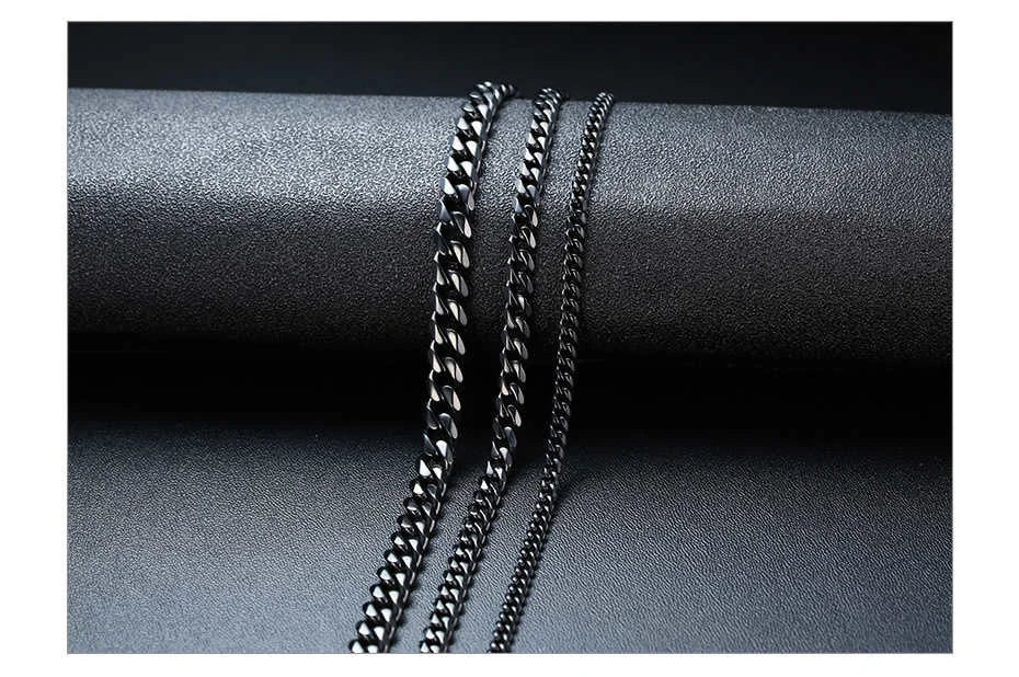 3/5/7/9/11MM Cuban Chain Necklaces for Men