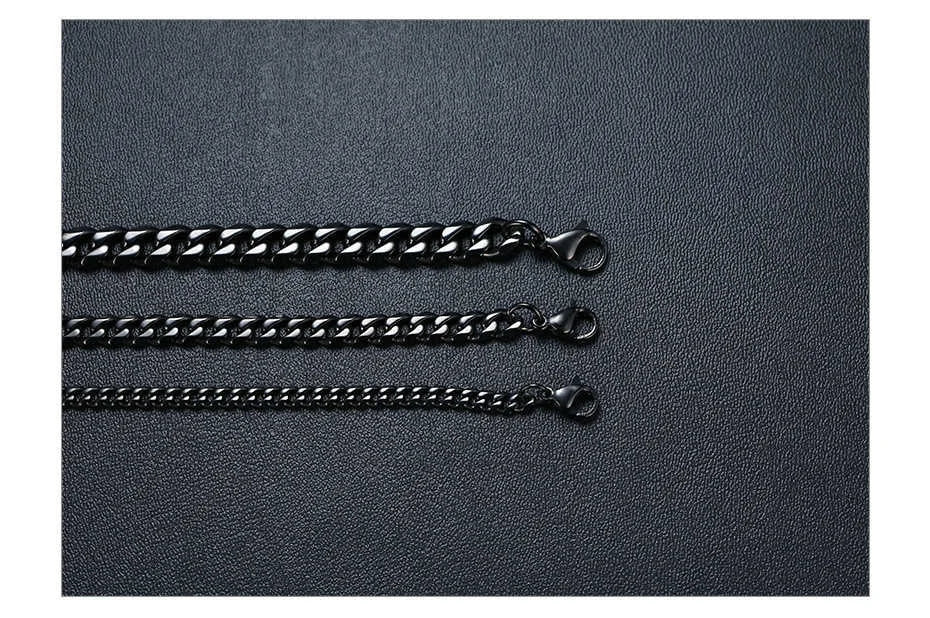 3/5/7/9/11MM Cuban Chain Necklaces for Men