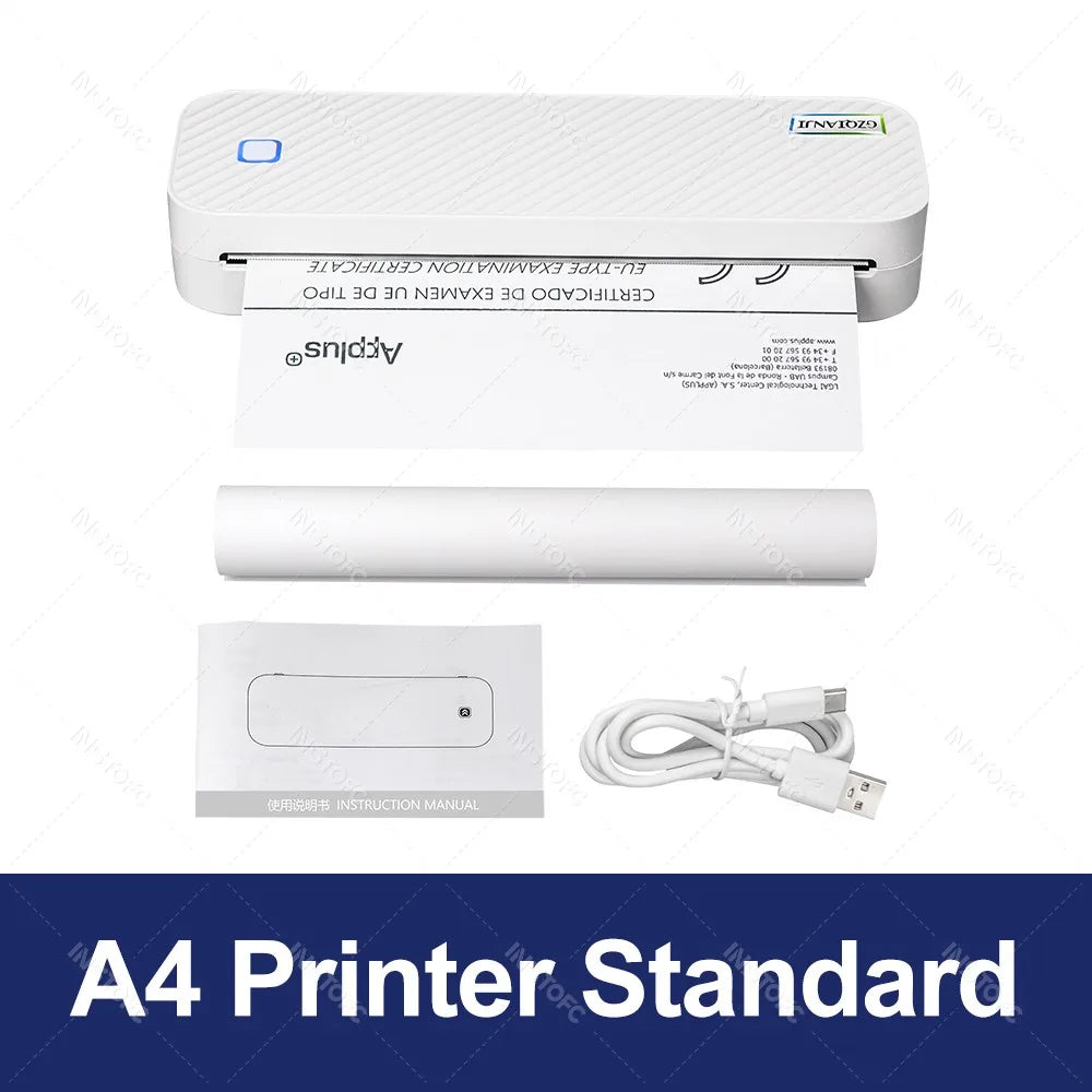 Portable A4 Thermal Printer Bluetooth Photos