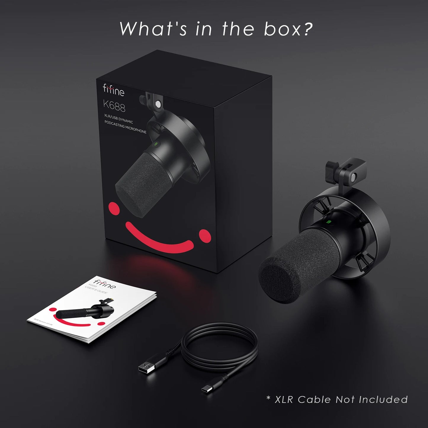 FUSB/XLR Microphone with Gain Knob/Touch-mute