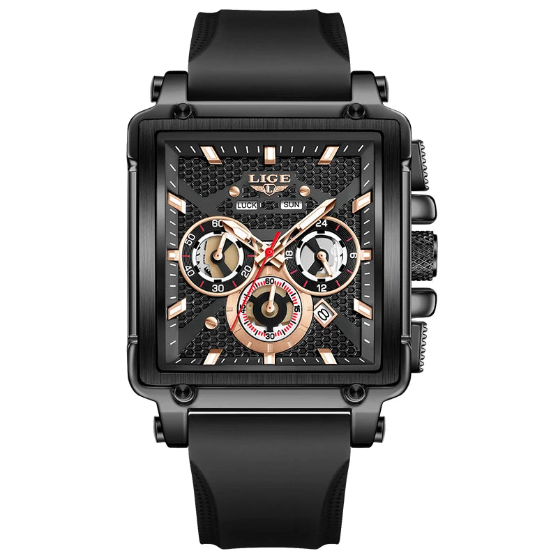 LIGE Square Man Watch