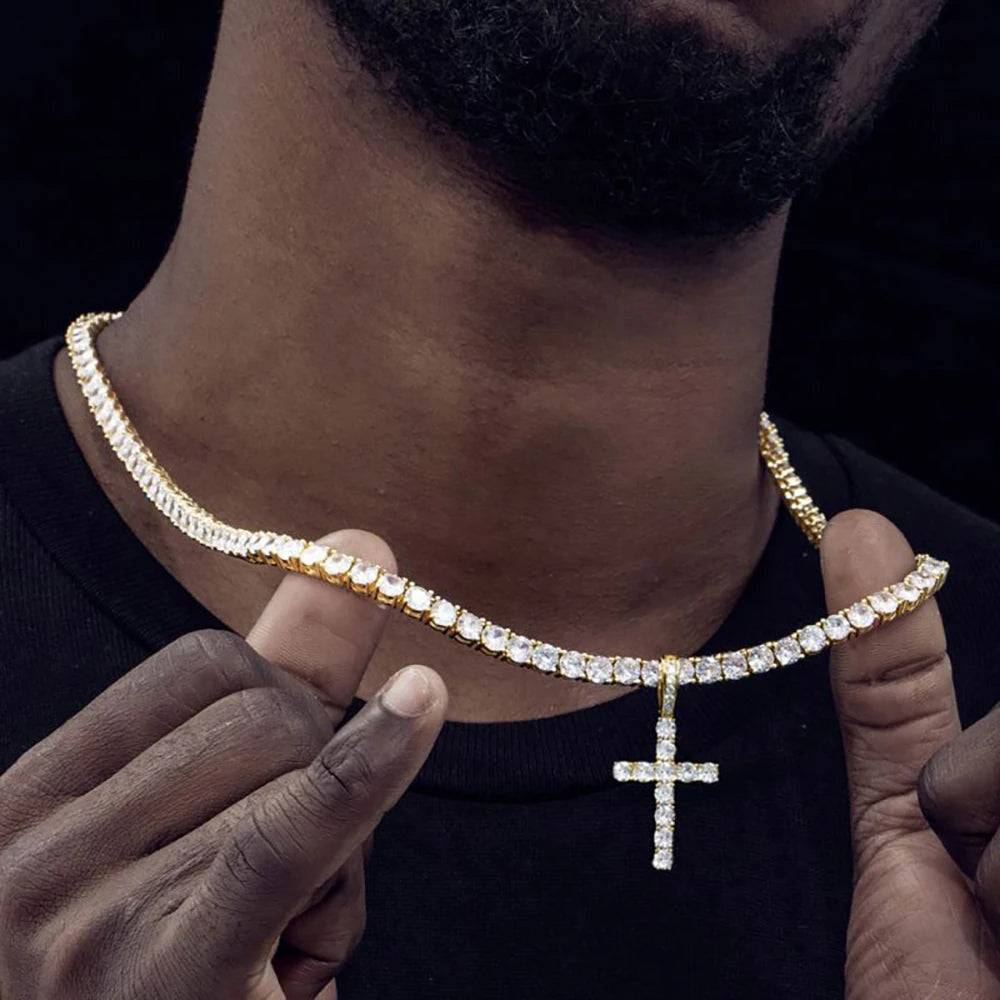 Hip Hop Cross Pendant Necklace