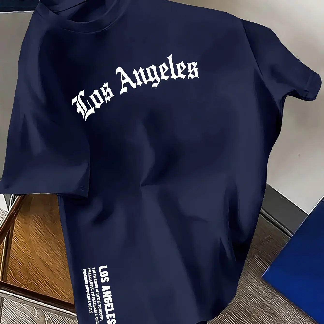 Los Angeles Letter Printed Loose Large Casual T-Shirt