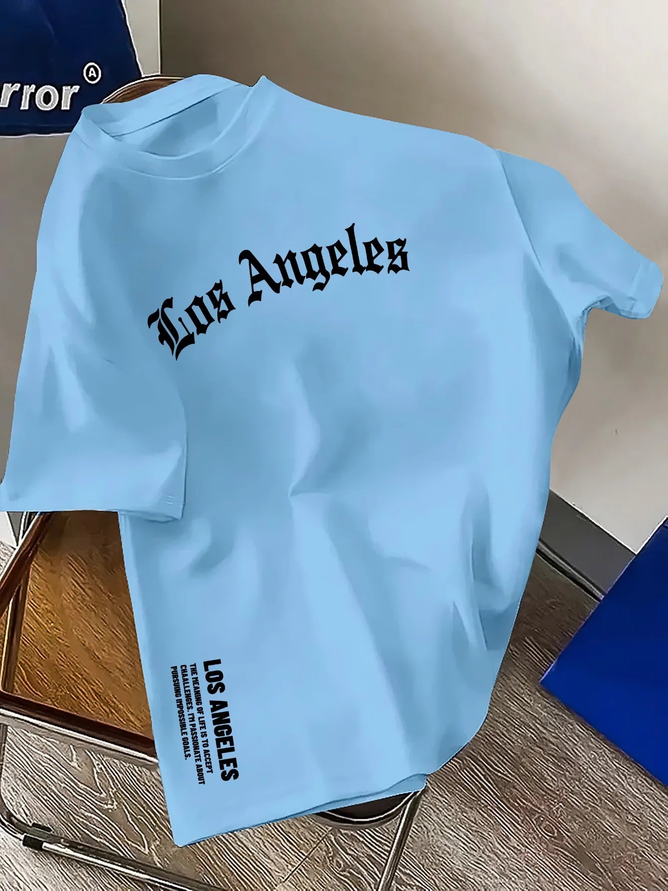 Los Angeles Letter Printed Loose Large Casual T-Shirt
