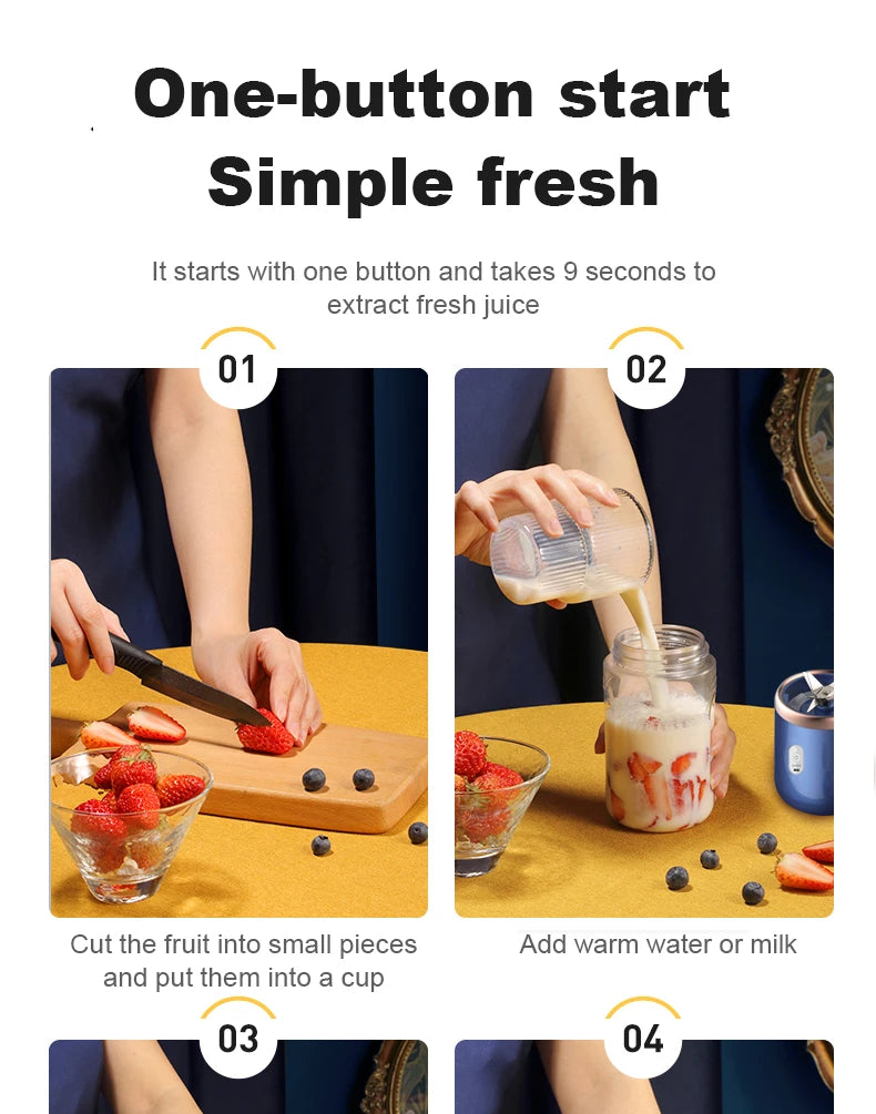 Portable Juicer Cup Smoothie Blender