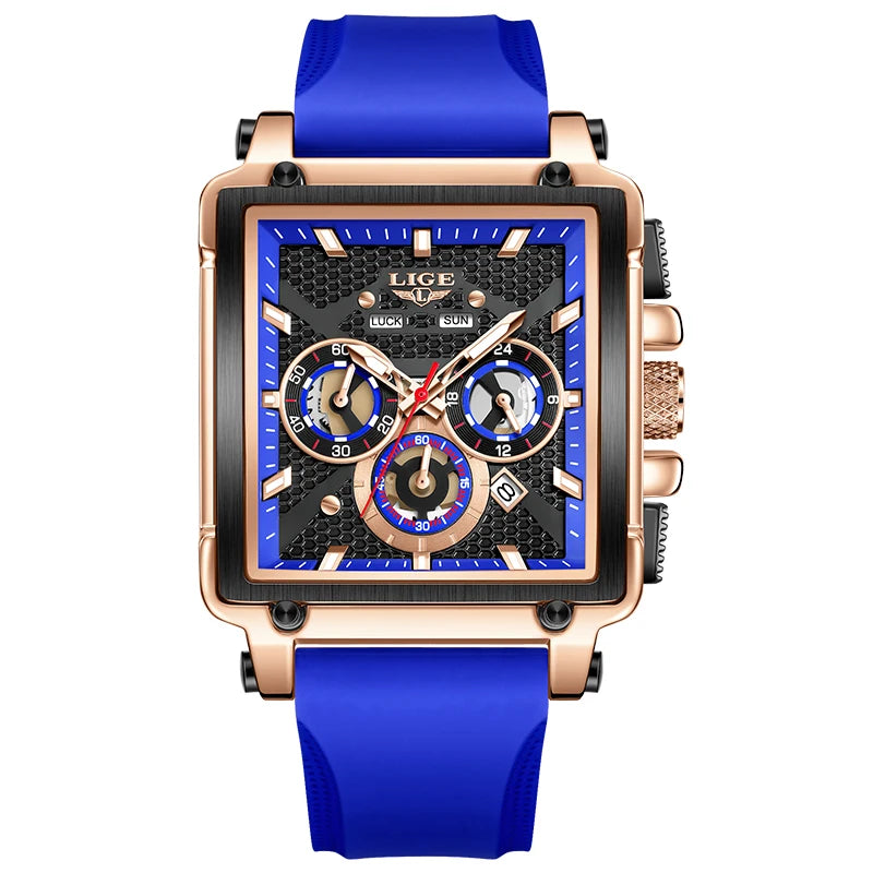 LIGE Square Man Watch