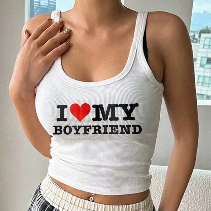 2000s Crop Top I Love MY BOYFRIEND
