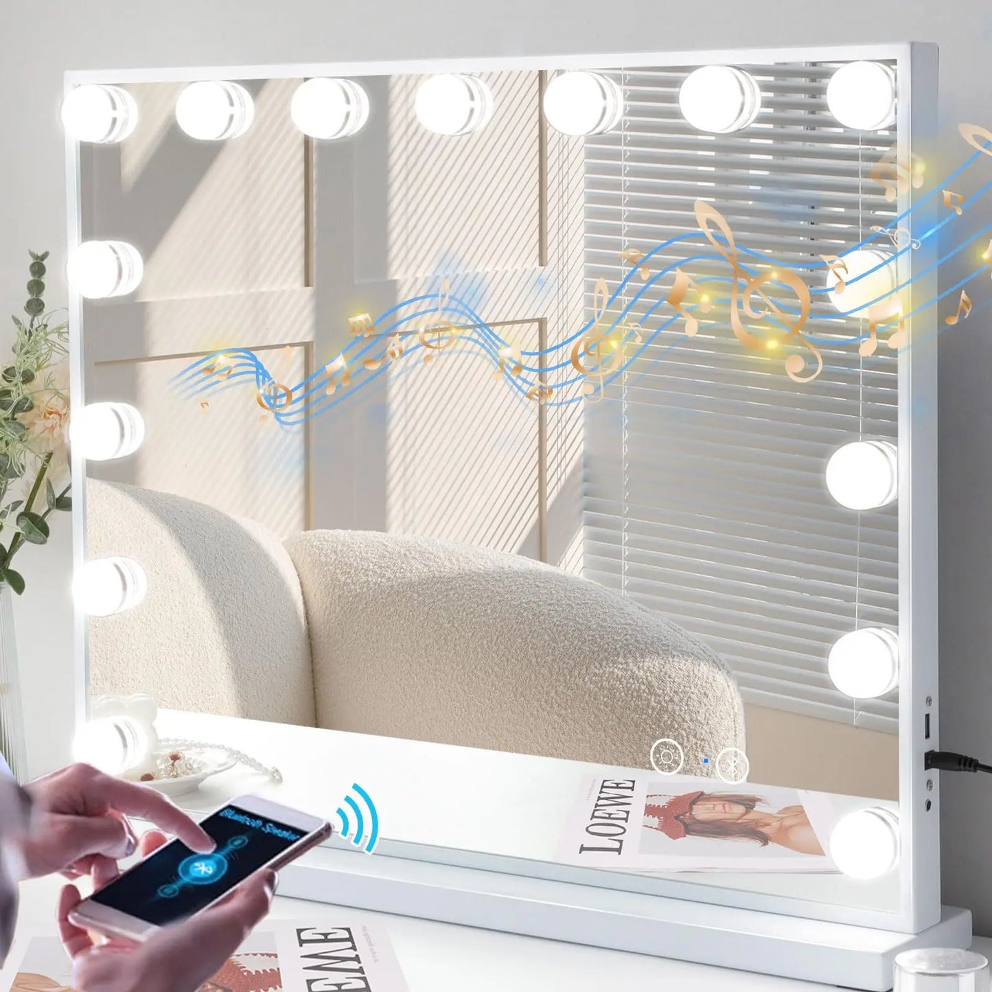 Large Bluetooth Mirror
