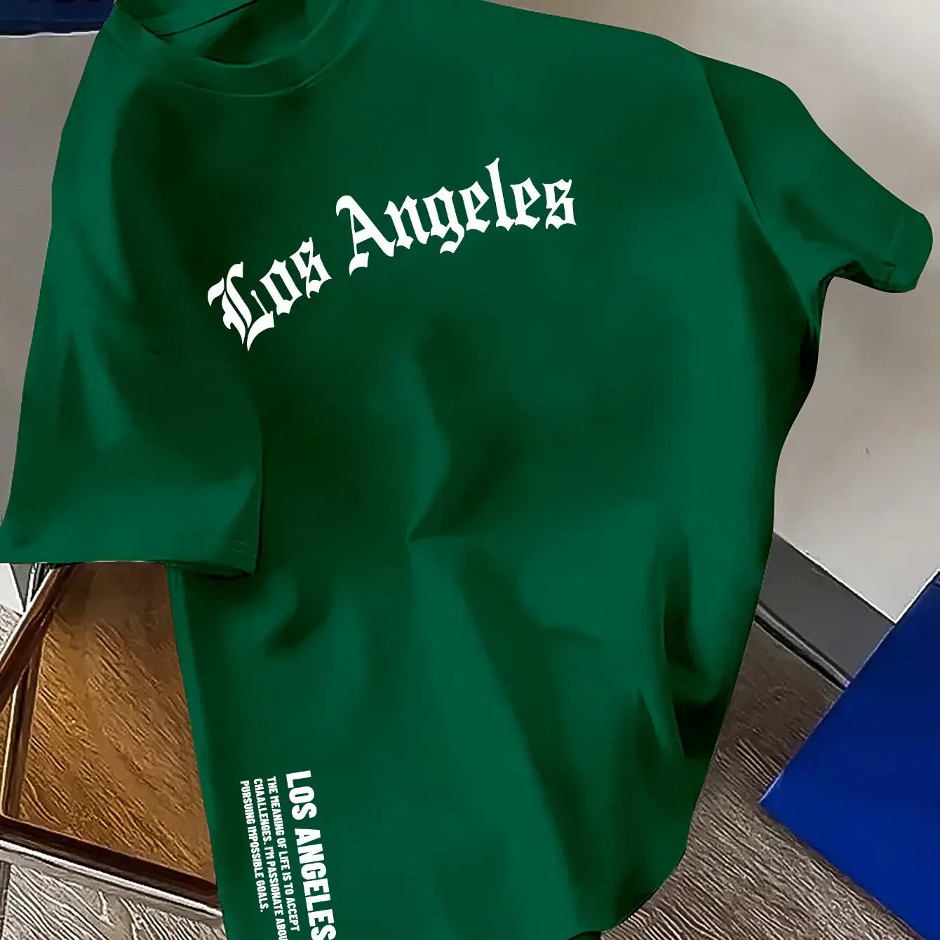 Los Angeles Letter Printed Loose Large Casual T-Shirt