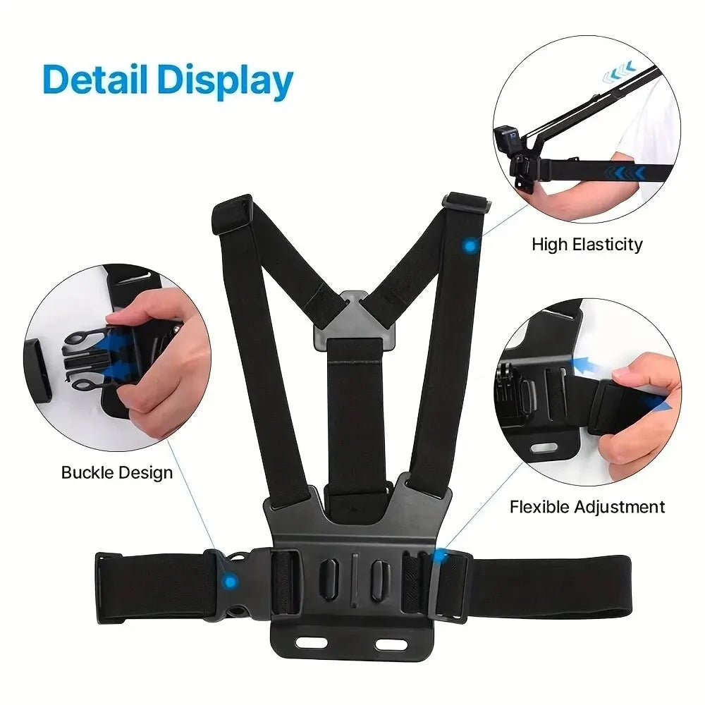 Head & Chest Strap Ajustable for GoPro