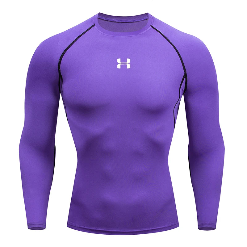 Men Running Compression T-shirt Long