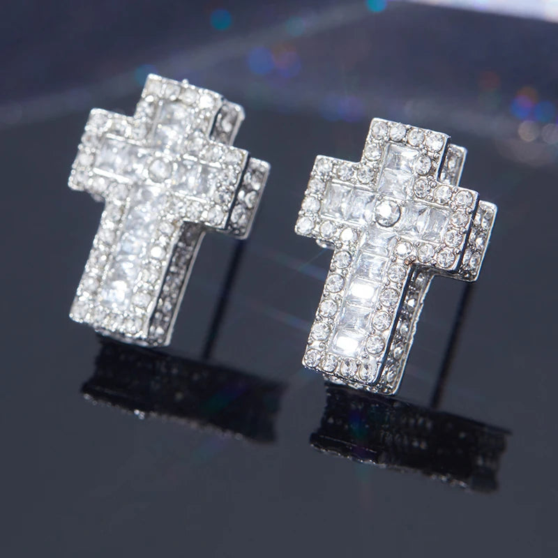 Punk Cross Earrings for Men Out