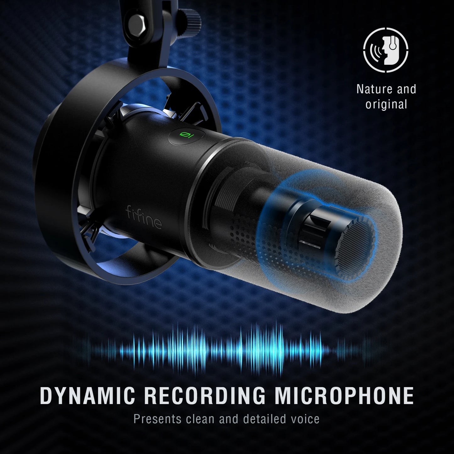FUSB/XLR Microphone with Gain Knob/Touch-mute