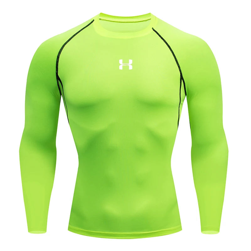 Men Running Compression T-shirt Long