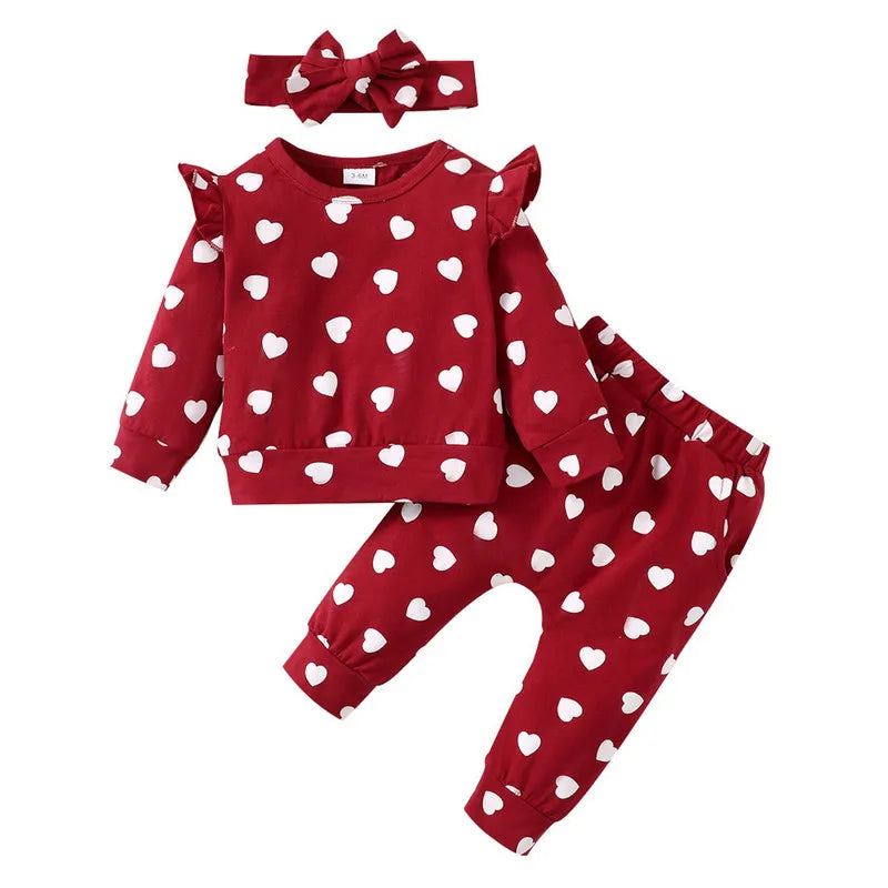 Autumn Newborn Baby Girl Pant Set