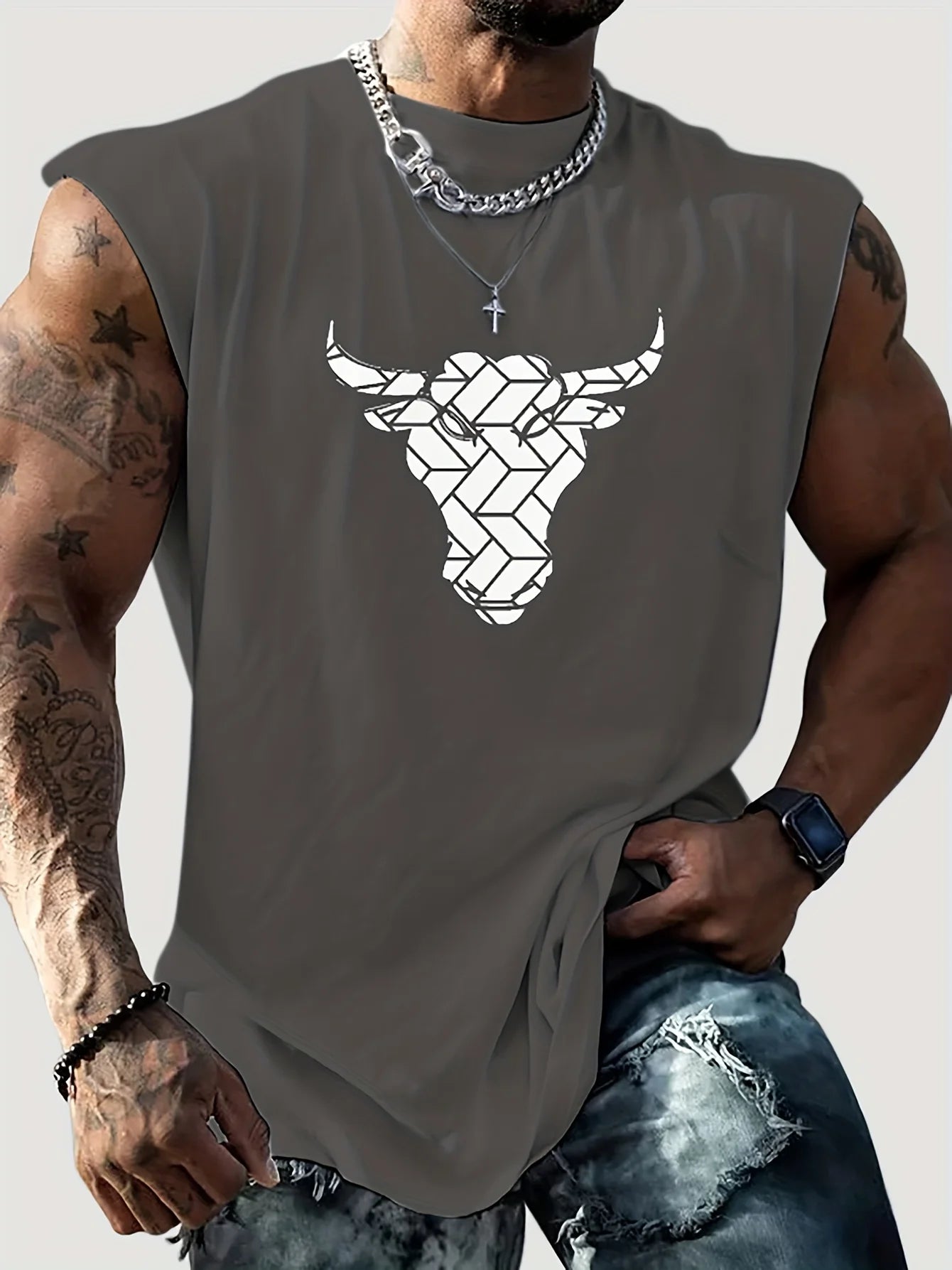 Tank Top Men Gym Fitness Train Clothing
