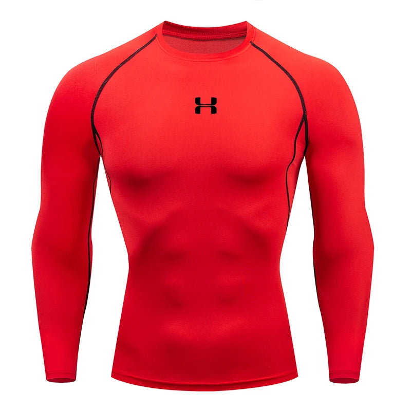 Men Running Compression T-shirt Long