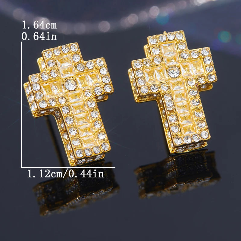 Punk Cross Earrings for Men Out