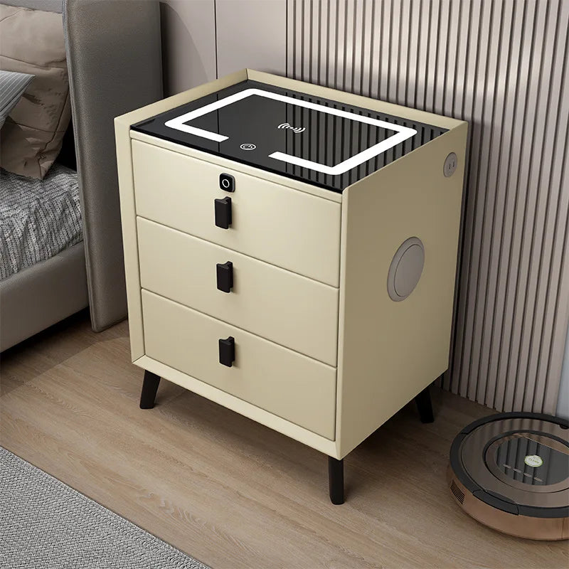 Smart Bedside Table with Wireless Charging