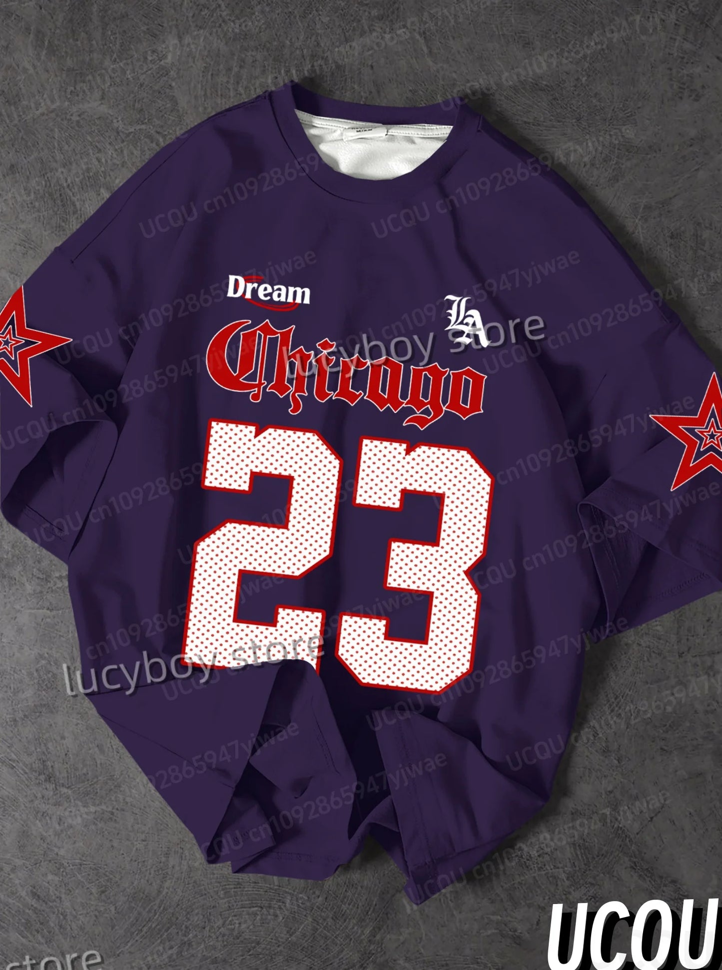 Men Polyester Chicago 23 Graphic Tee Men T-Shirt