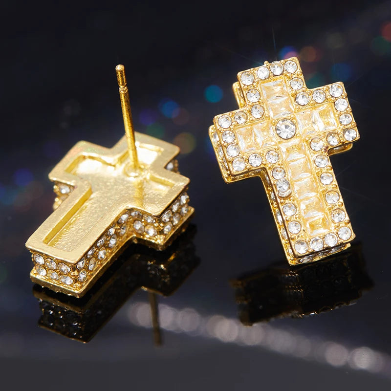 Punk Cross Earrings for Men Out