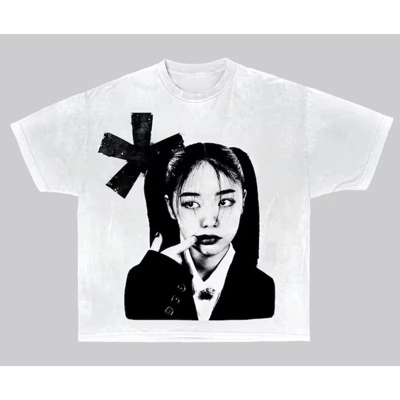 Streetwear Y2K Cotton T-shirt Harajuku Oversized T-shirt