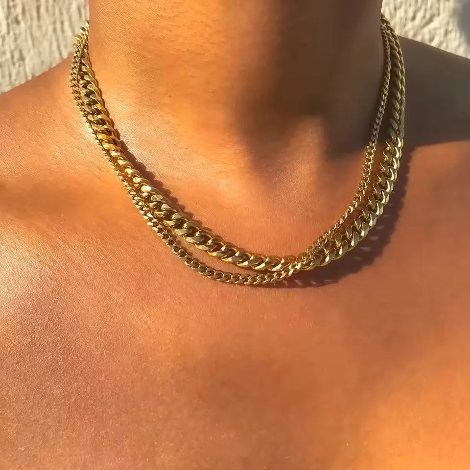 3/5/7/9/11MM Cuban Chain Necklaces for Men