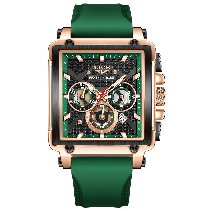 LIGE Square Man Watch