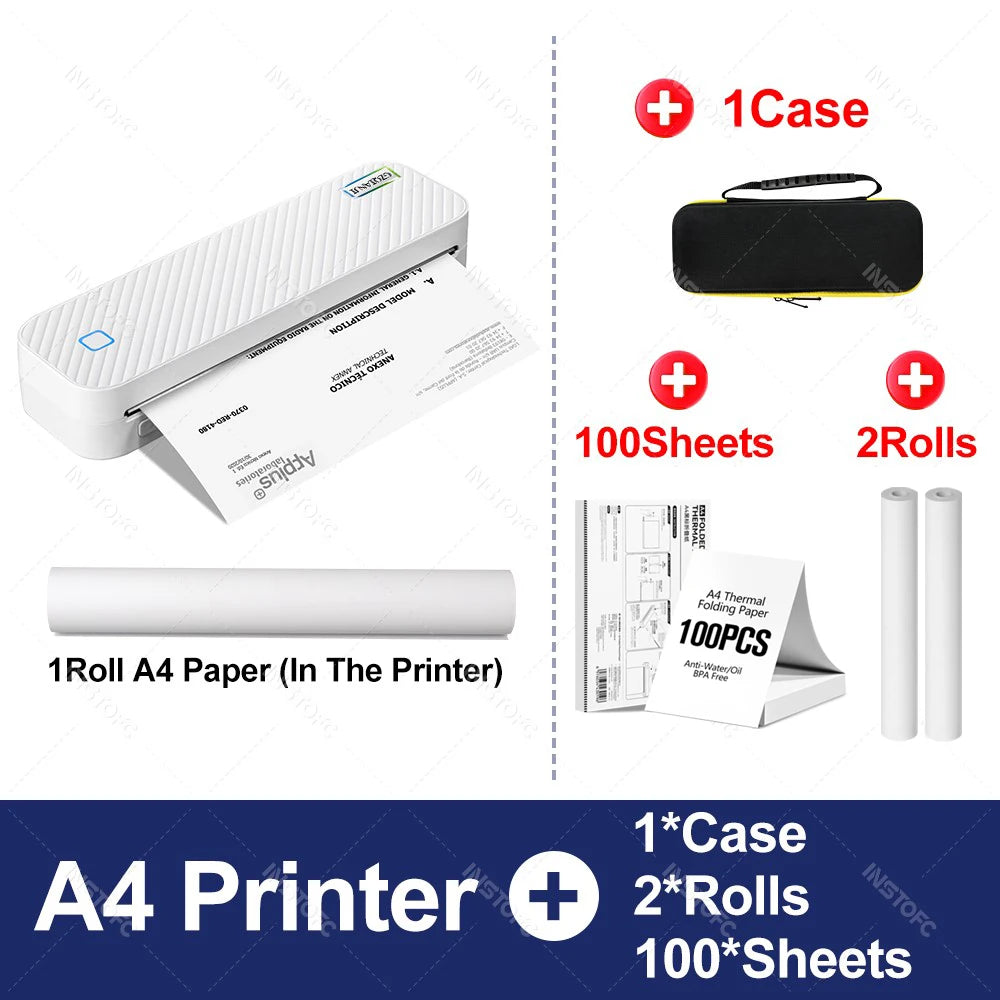 Portable A4 Thermal Printer Bluetooth Photos