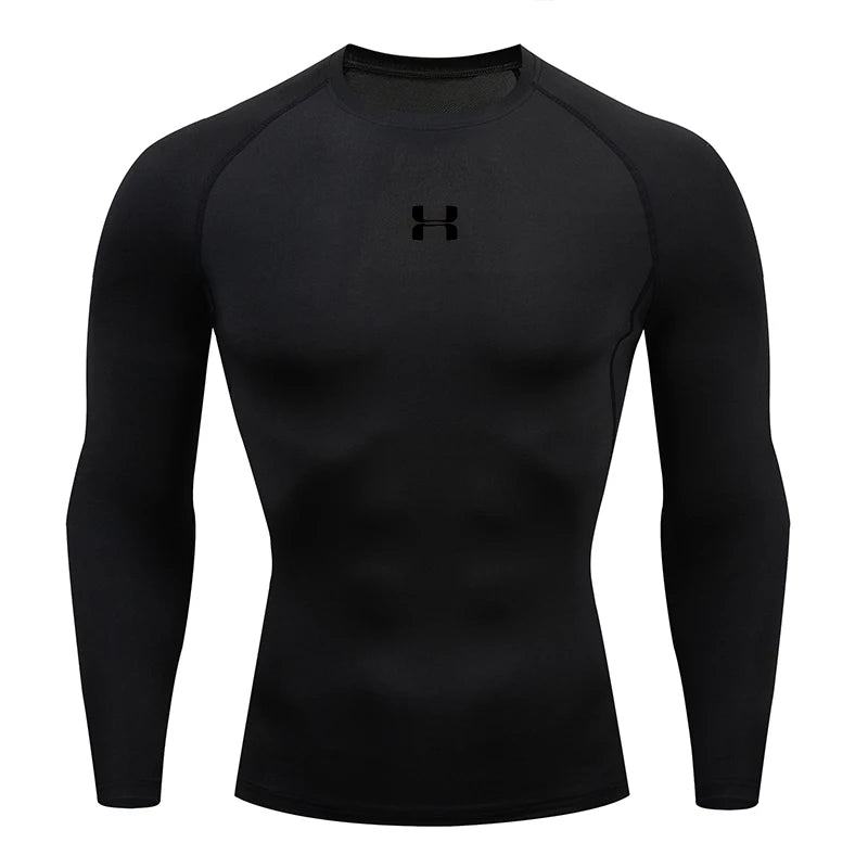 Men Running Compression T-shirt Long