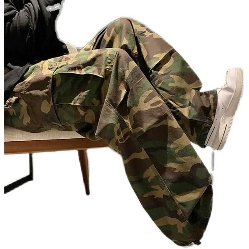 Trendy Vintage Camouflage Cargo Pants