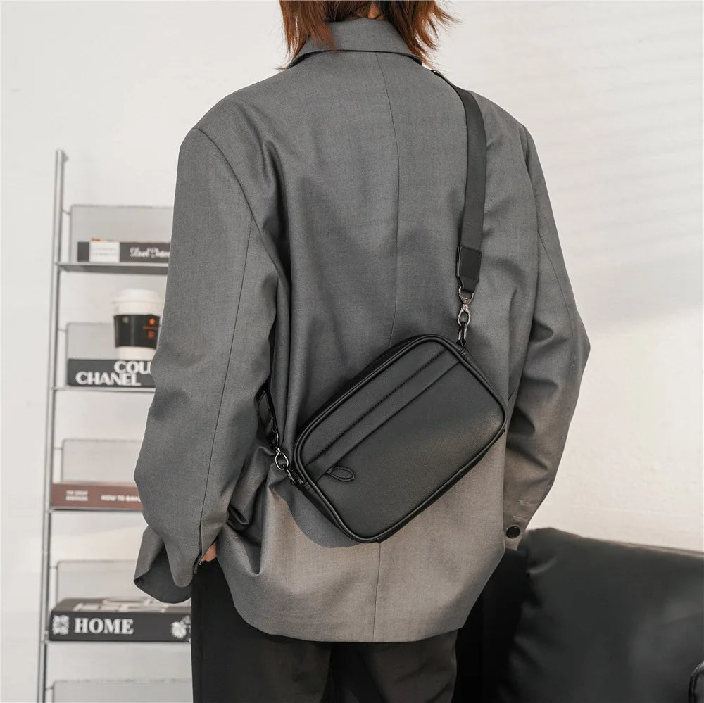 Casual Solid Crossbody Men's Bag