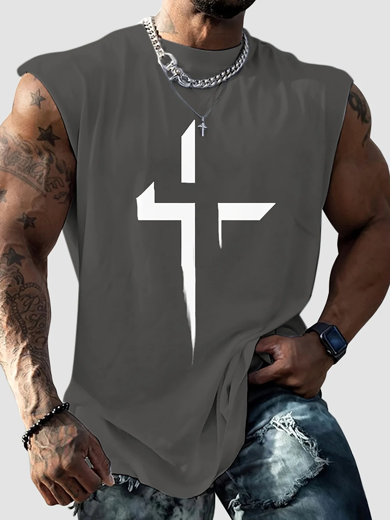 Tank Top Men Gym Fitness Train Clothing
