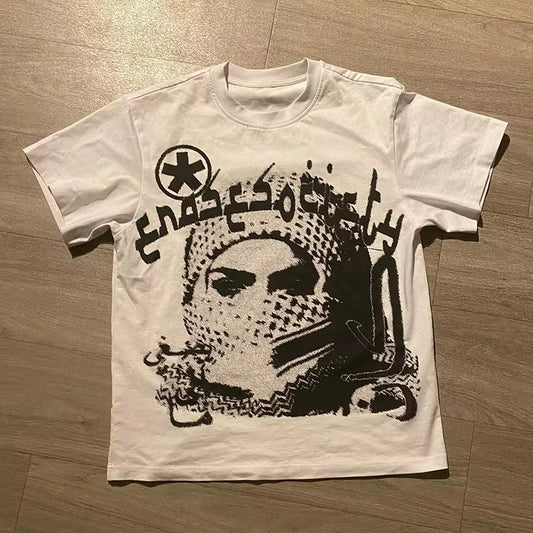 Streetwear Y2K Cotton T-shirt Harajuku Oversized T-shirt