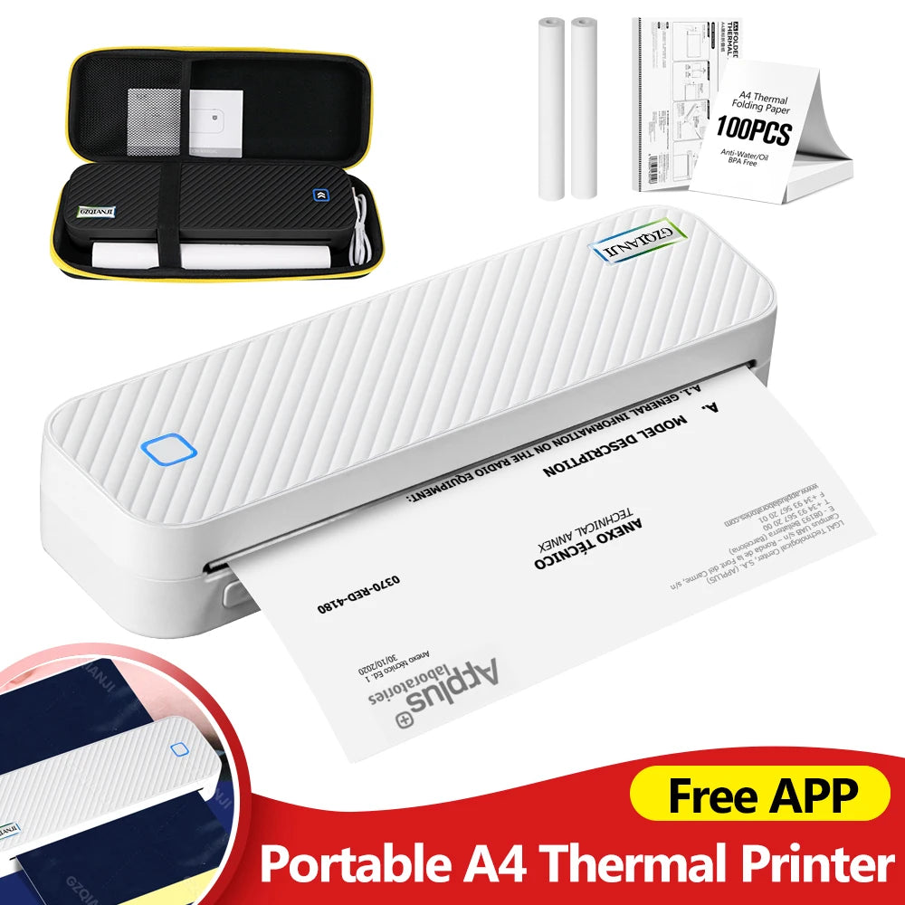 Portable A4 Thermal Printer Bluetooth Photos