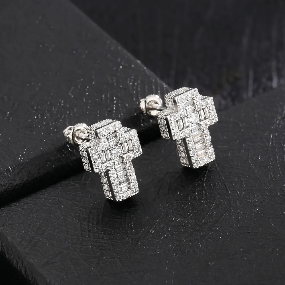Punk Cross Earrings for Men Out
