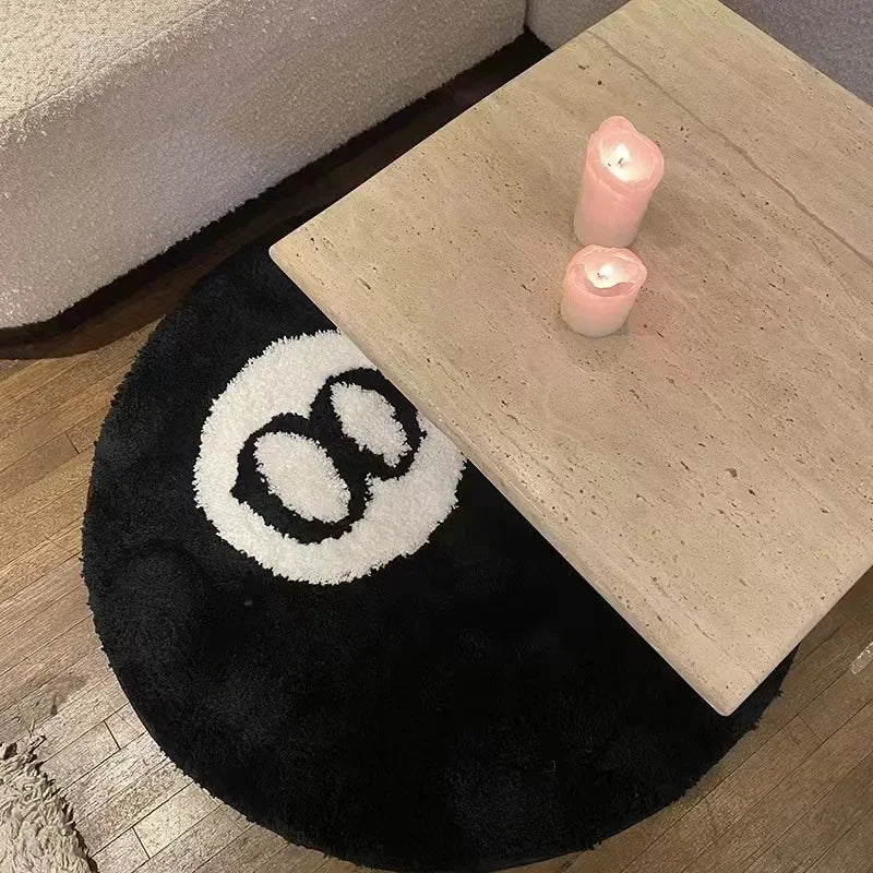 VIKAMA Imitation Cashmere Slocum Black 8 Mats Rug