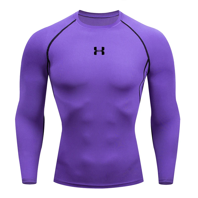 Men Running Compression T-shirt Long