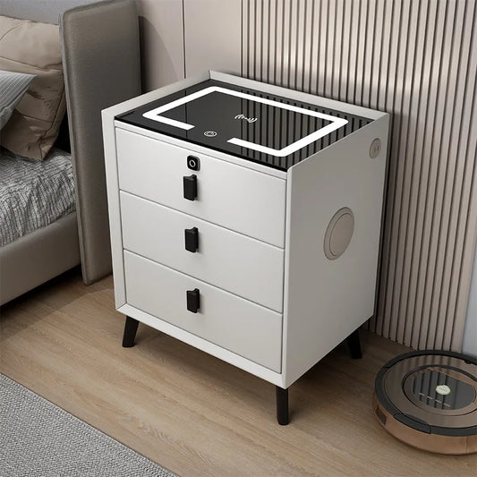 Smart Bedside Table with Wireless Charging