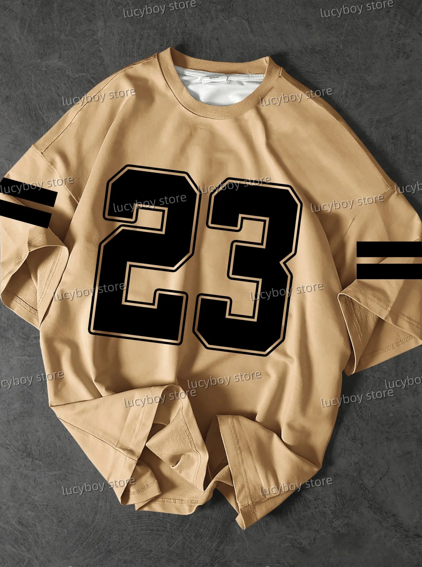 NO.23 Print  American Style T-Shirt