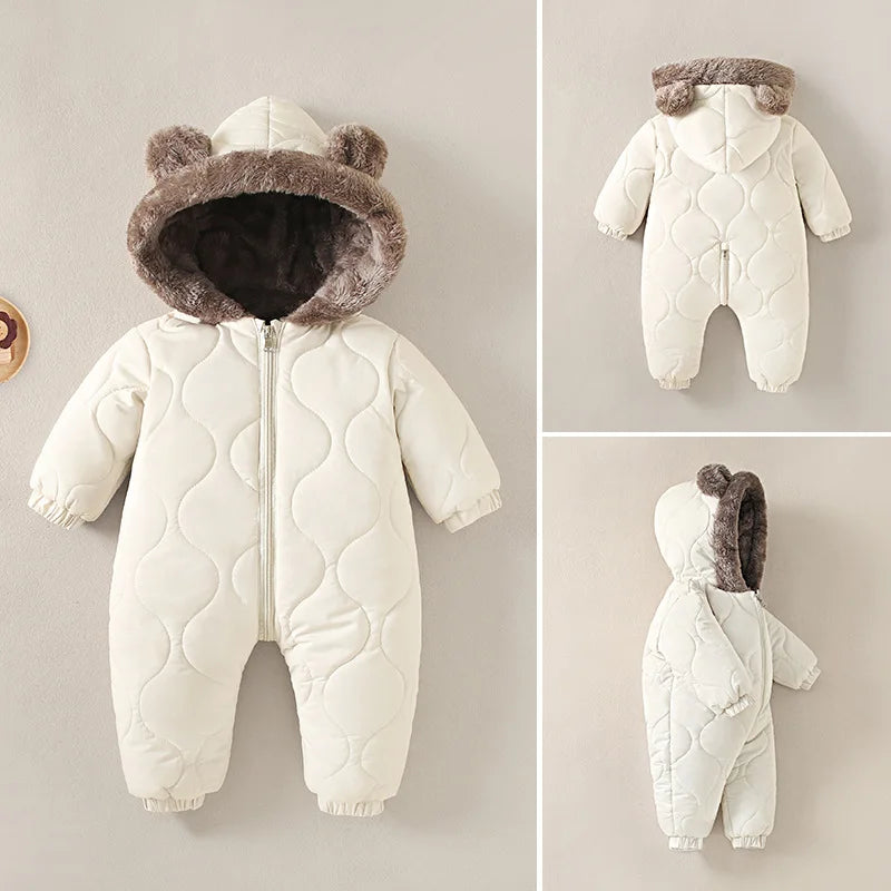 Winter Baby Bear Ear Hooded