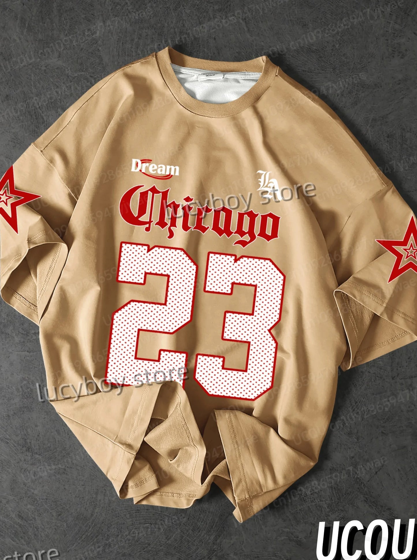Men Polyester Chicago 23 Graphic Tee Men T-Shirt
