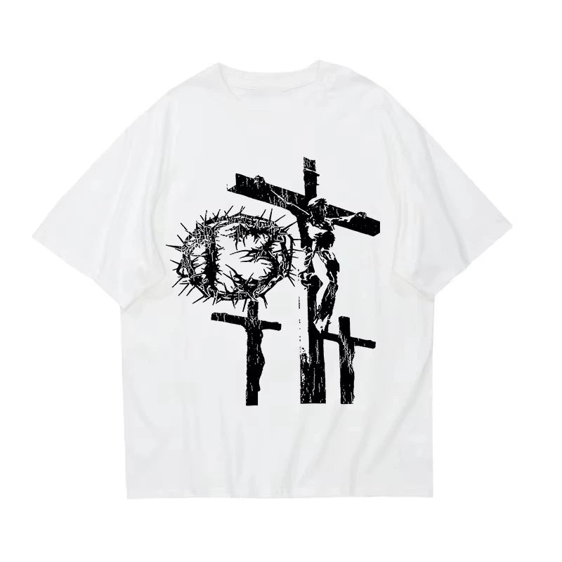 Streetwear Y2K Cotton T-shirt Harajuku Oversized T-shirt