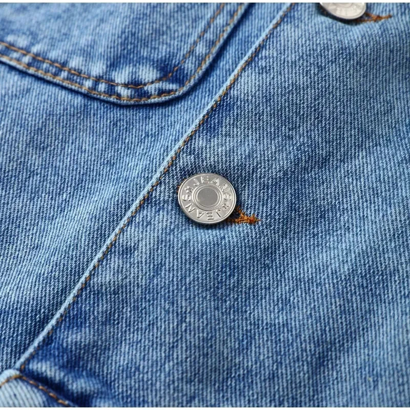 Long Sleeve Denim Jumpsuit