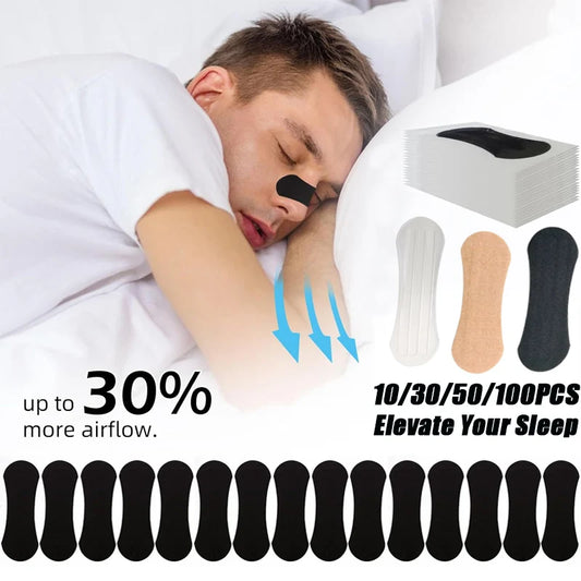 100/50/30/10Pcs Anti-Snoring Nasal Strips