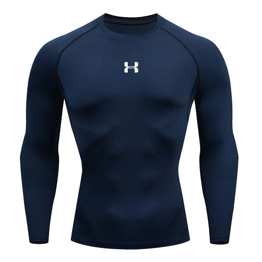 Men Running Compression T-shirt Long